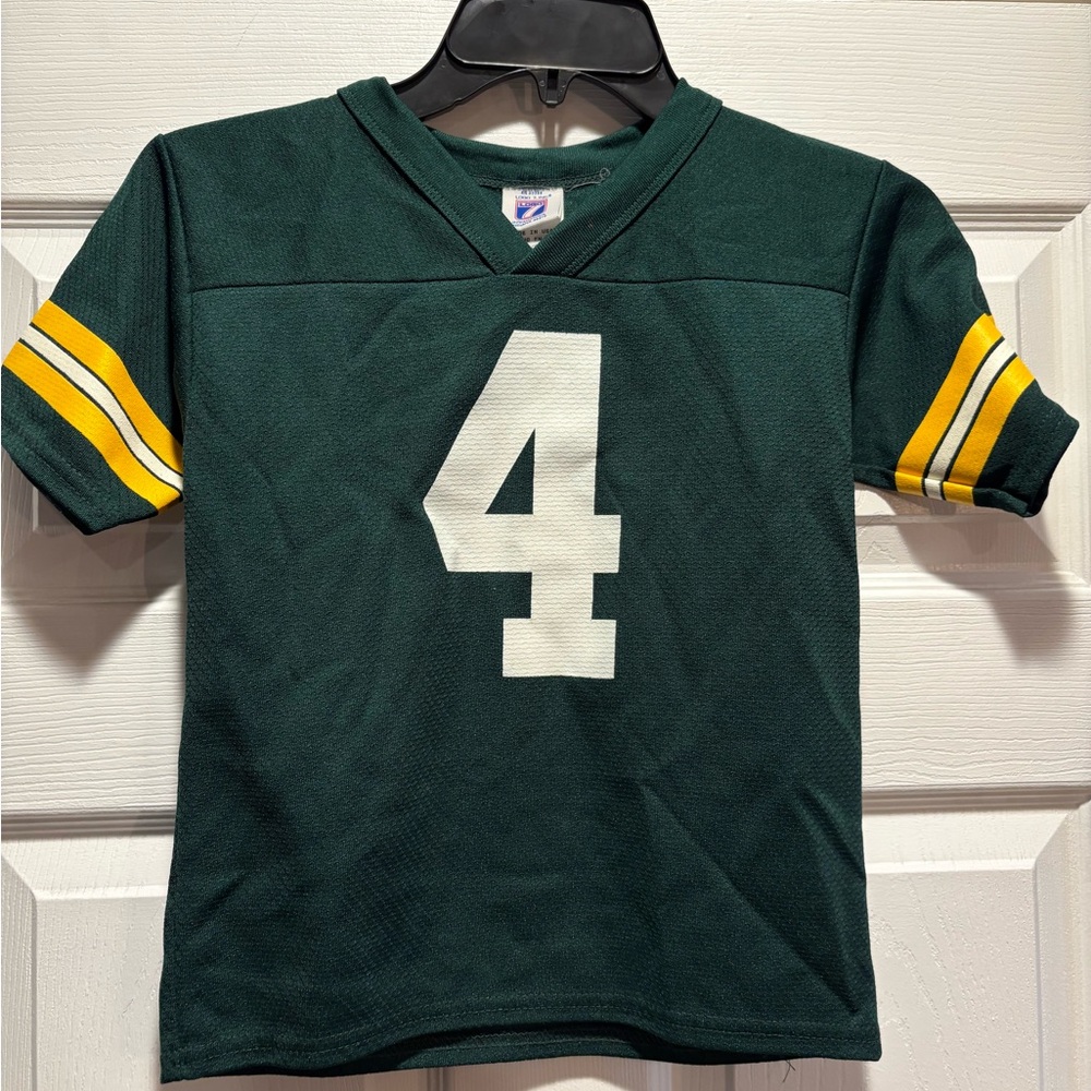 LOGO 7 Kids' Green Jersey with Yellow Stripes